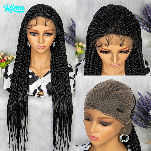36 inches Braided Wigs 13x9 Lace Synthetic Lace Front Wig Braided Wigs For Black Women Crochet Box Wig Braid Braiding Hair