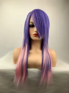 Women Wig New Fashion Gorgeous Long Multi-Color Straight Cosplay Party Hair Wigs