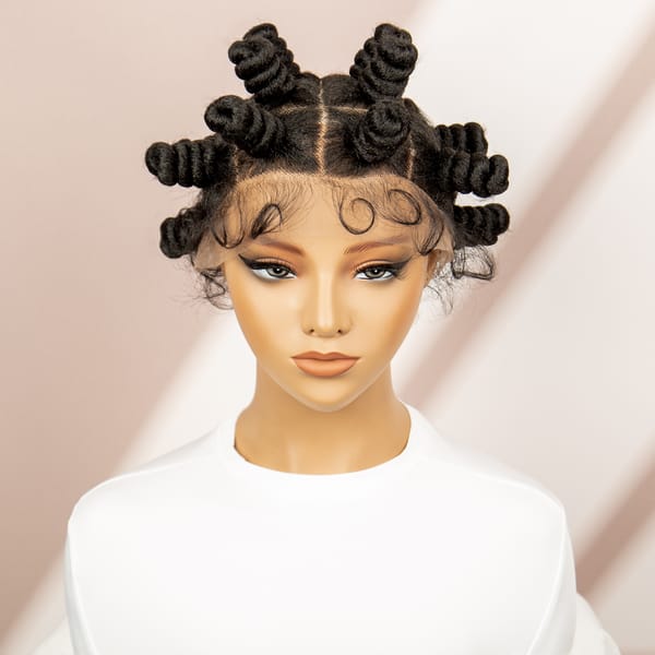 Full Lace Braids Wigs Synthetic Lace Front Braided Wigs Bantu Braiding Wigs with Baby Hair Lace Wigs Short Knotless Wigs