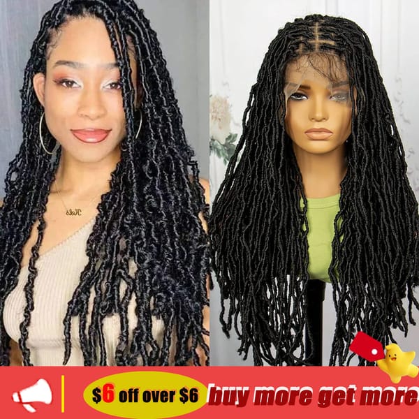 Synthetic Lace Front Box Braided Wigs for Black Women with Baby Hair Synthetic Knotless Wigs 9X6 Lace Front Briads Wigs